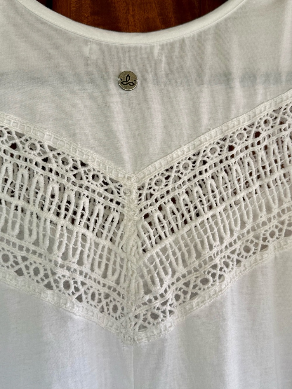 Prana White Lace-Detail Tank Top - Picture 2 of 5